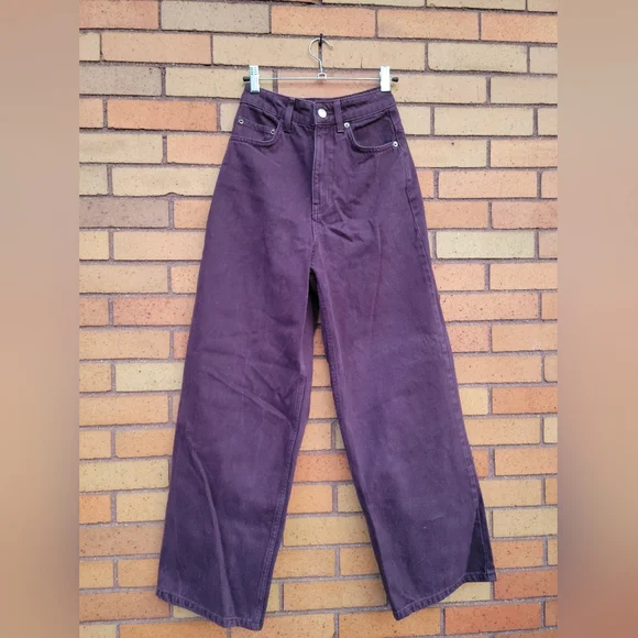 ASOS Jeans Asos Design High Rise Relaxed Dad Jeans In Plum